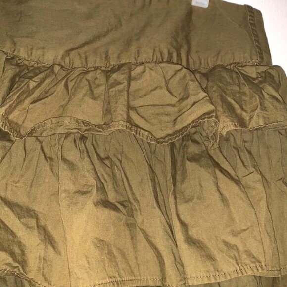 Rue21 Olive Green Tiered Ruffle Mini Skirt Size 11/12 Cotton & Polyester - Picture 4 of 7